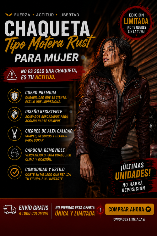 🔥CHAQUETA RUST 50% OFF🔥